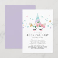 Livre de Baby shower magique Unicorn pour carte bé