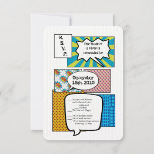 Livre de bande dessinée carte de réponse 3,5x5 Art