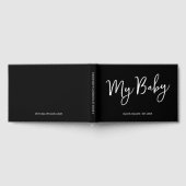 Livre de bébé à script personnalisé en noir pour m (Complet)