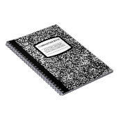 Livre de composition personnalisé Noir/Blanc École (Côté Droit)