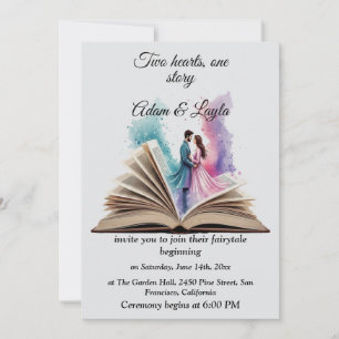 Livre de Conte de Fées Un Histoire Invitation de M