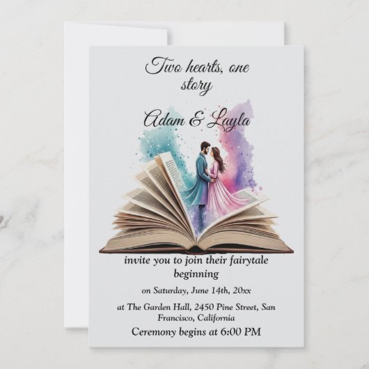 Livre de Conte de Fées Un Histoire Invitation de M (Devant)