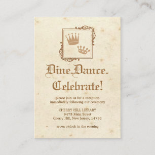 Livre de contes royal - carte de réception