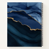 Livre de Cookbook Marine Blue Agate Geode Gold Mon (Dos)