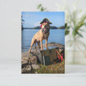 Livre de costume de chien de pirate drôle de carte (Debout devant)