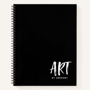 Livre De Croquis Artiste Noir Moderne Avec Carnet