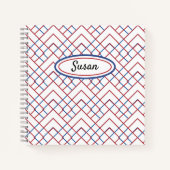 Livre de croquis blanc rouge bleu triangle bleu (Devant)