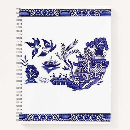 Livre de croquis Blue & White China Blue Willow (Devant)