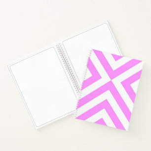 Livre de croquis Chevrons rose et blanc