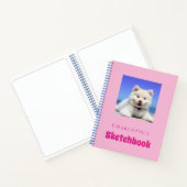 Livre de croquis chien animal photo script rose fi (Intérieur)