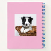 Livre de croquis chien animal photo script rose fi (Dos)