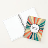 Livre de croquis couleur Retro Rainbow Sunburst (Intérieur)