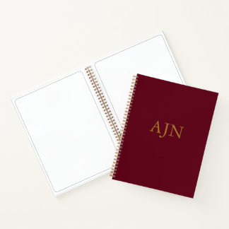 Livre de croquis d'art monogramme rouge Carnet cad