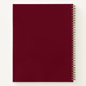 Livre de croquis d'art monogramme rouge Carnet cad (Dos)