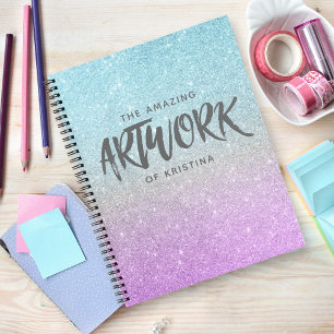 Livre de croquis d'artiste Elegant bleu violet Par