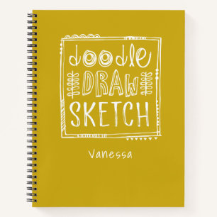 Livre de croquis de l'artiste monogramme avec nom