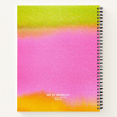 Livre de croquis de l'artiste rose monogramme (Dos)