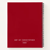 Livre de croquis de l'artiste rouge Monogramme (Dos)