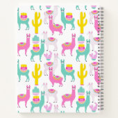 Livre de croquis de llama cactus rose mignon (Dos)