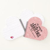 Livre de croquis de Parties scintillant rose éléga (Intérieur)