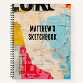 Livre de croquis Monogramme moderne Abstrait Votre (Devant)