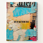 Livre de croquis Monogramme moderne Abstrait Votre (Dos)