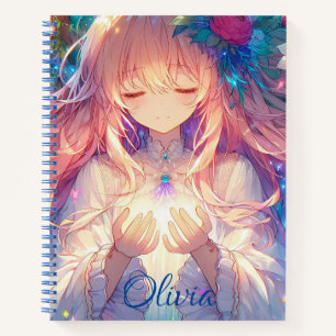 Livre de croquis personnalisé pour filles d'Anime