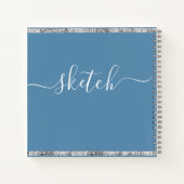 Livre de croquis personnalisé Votre nom Script élé (Dos)