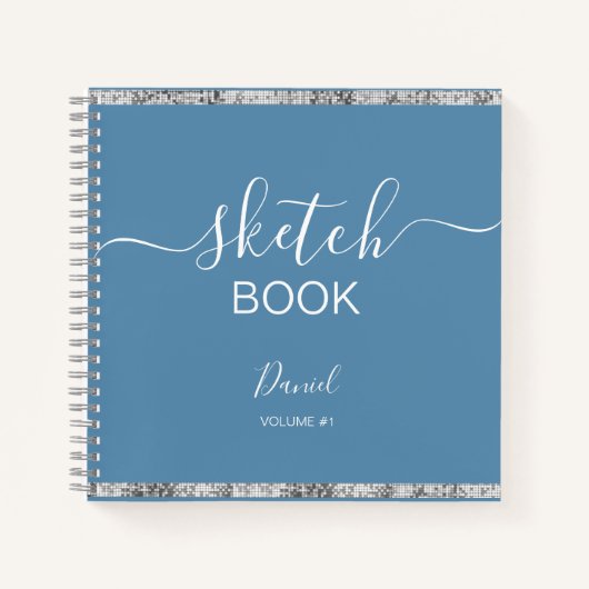 Livre de croquis personnalisé Votre nom Script élé (Devant)