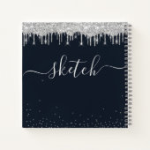 Livre de croquis personnalisé Votre nom Script élé (Dos)