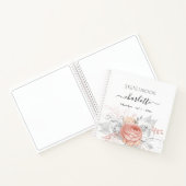 Livre de croquis rose or floral argent feuillage (Intérieur)