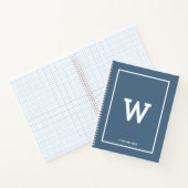 Livre de croquis simple Dusty Blue Initial Monogra (Intérieur)