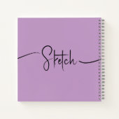 Livre de croquis Votre nom Script Turquoise Bleu (Dos)