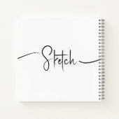 Livre de croquis Votre nom Script Turquoise Bleu (Dos)