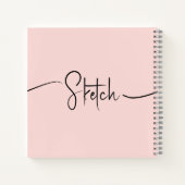 Livre de croquis Votre nom Script Turquoise Bleu (Dos)