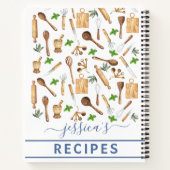 Livre de cuisine Aquarelle Recettes Ustensiles Cui (Dos)