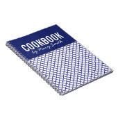 Livre de cuisine bleu avec le carnet fait sur (Côté Droit)