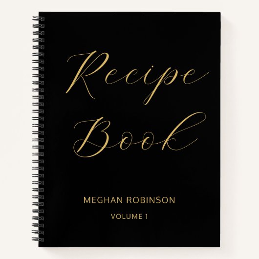 Livre de cuisine de fille - Script de recette noir (Devant)