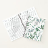 Livre de cuisine Motif vert Feuille Recette de la  (Intérieur)