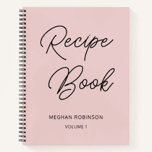 Livre de cuisine personnalisé écriture girly Recet