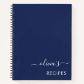 Livre de cuisine Recette Marine bleu blanc Monogra (Devant)