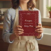 Livre de cuisine rouge vierge Écrivez votre propre