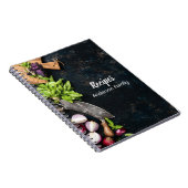 Livre de cuisine rustique carnet toile sombre herb (Côté Droit)