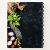 Livre de cuisine rustique carnet toile sombre herb (Dos)