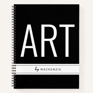 Livre de dessin d'art avec nom Grand titre