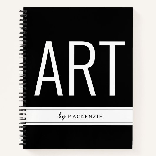 Livre de dessin d'art avec nom Grand titre (Devant)