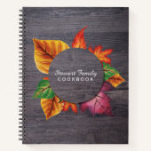 Livre de la famille Automne Bois rustique Feuilles (Devant)