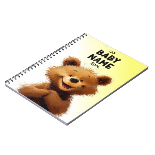 Livre de noms de bébé ours mignon (Côté gauche)