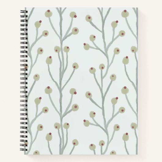 Livre de notes de baies pastel, design motif, (Devant)