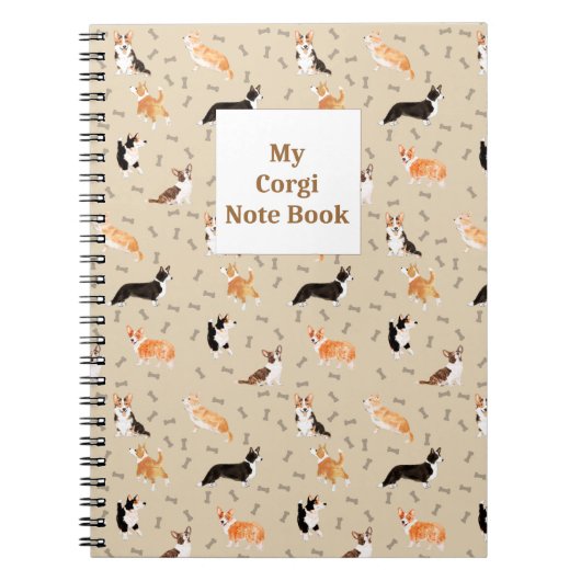 Livre de notes de Corgi mixte (Devant)
